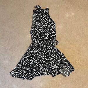 Black and White Polka Dot Mini Dress